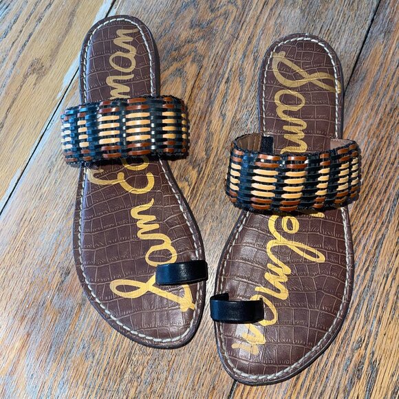 SAM EDELMAN Gemini woven strap sandal/nice condition/10M - Picture 1 of 8